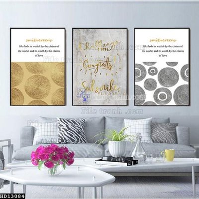 File in ấn File tranh hiện đại pha lê gương HD13084 (bản gốc) cao cấp