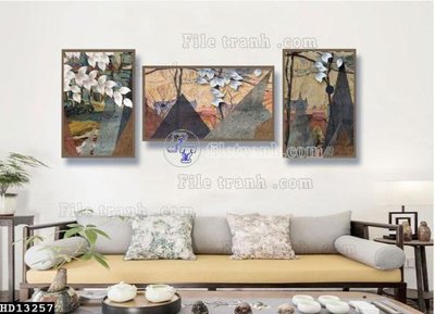 File tranh ảnh gốc File tranh hiện đại pha lê gương HD13257 dùng cho in khổ lớn