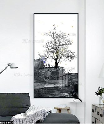 File gốc File tranh hiện đại pha lê gương HD13363 (thiết kế) cho in ấn