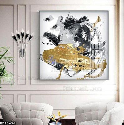 File gốc File tranh hiện đại pha lê gương HD13436 (in lụa) trang trí tường