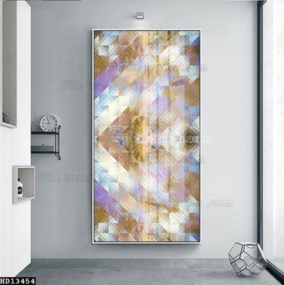 File gốc File tranh hiện đại pha lê gương HD13454 (in mica) cắt laser