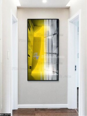 File gốc File tranh hiện đại pha lê gương HD13474 (in mica) cắt laser