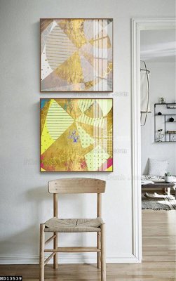 Ảnh gốc file in lụa File tranh hiện đại pha lê gương HD13539 chi tiết