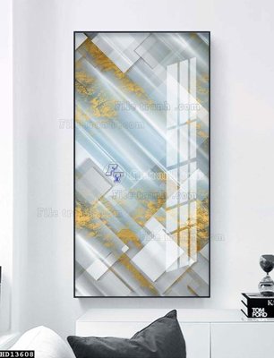 File gốc File tranh hiện đại pha lê gương HD13608 (in ấn) không giới hạn