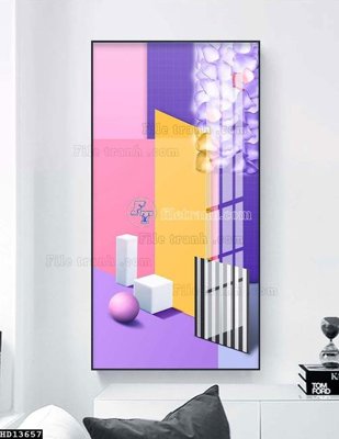 File ảnh File tranh hiện đại pha lê gương HD13657 (gốc) dùng in Pano