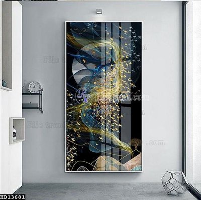 Tải file File tranh hiện đại pha lê gương HD13681 (gốc) làm tranh trang trí