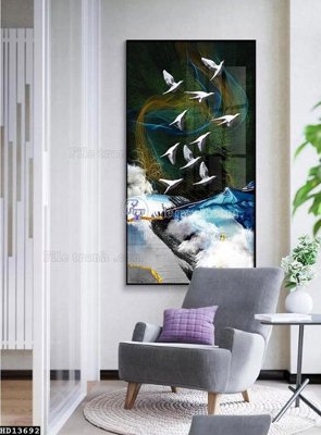 File gốc File tranh hiện đại pha lê gương HD13692 (cho in 3D) độc đáo