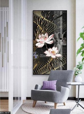 Download file File tranh hiện đại pha lê gương HD13697 (gốc) in mica đèn LED