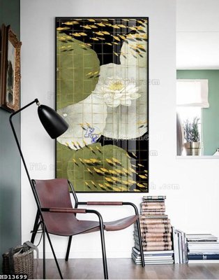 File gốc File tranh hiện đại pha lê gương HD13699 (in lụa) trang trí tường