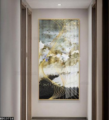 Ảnh gốc file in lụa File tranh hiện đại pha lê gương HD13716 chi tiết