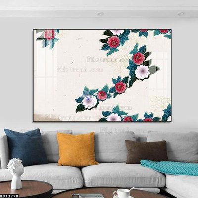 File in trần File tranh hiện đại pha lê gương HD13778 (bản gốc) mây trời