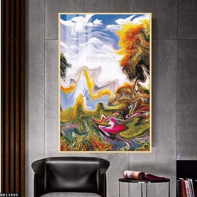 File in trần File tranh hiện đại pha lê gương HD13805 (file gốc) xuyên sáng