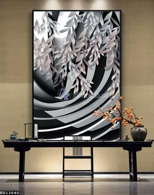 File in trần File tranh hiện đại pha lê gương HD13840 (bản gốc) phong cảnh