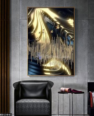 File gốc File tranh hiện đại pha lê gương HD13841 (in lụa) tranh thuận buồm