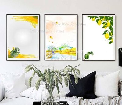 File tranh in mica File bộ tranh treo hiện đại HD14074 (độ phân giải cao)
