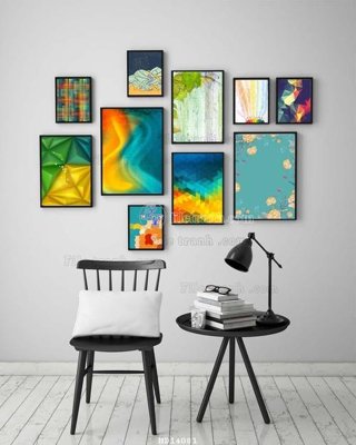 Tải file gốc File bộ tranh treo hiện đại HD14081 (bản PSD) còn layer