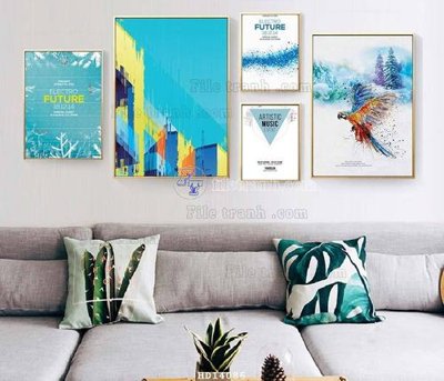 Tải file File bộ tranh treo hiện đại HD14086 (ảnh gốc) in tranh kính