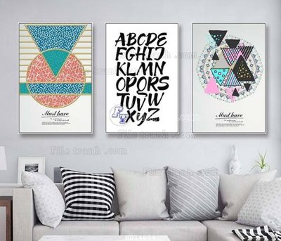 File gốc in ấn File bộ tranh treo hiện đại HD14094 chuẩn màu CMYK