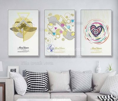 File gốc in mica File bộ tranh treo hiện đại HD14097 chất lượng