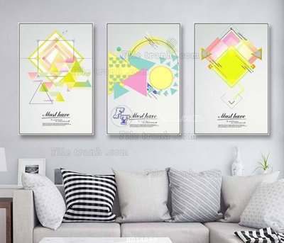 File in ấn File bộ tranh treo hiện đại HD14099 (bản gốc) từ file gốc