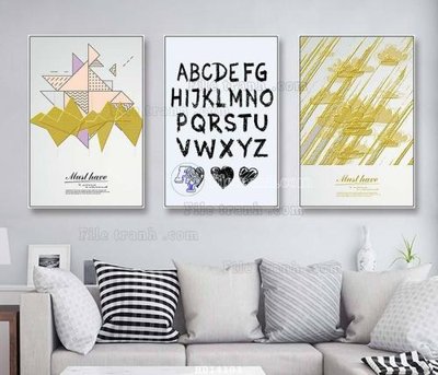 File PSD File bộ tranh treo hiện đại HD14101 (bản gốc) chất lượng nhất