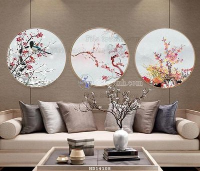 File gốc File bộ tranh treo hiện đại HD14108 (in tráng gương) hiện đại