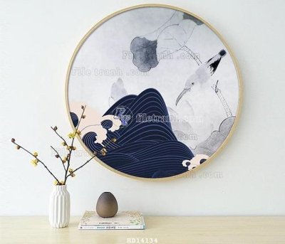 File tranh File bộ tranh treo hiện đại HD14134 (bản gốc) in lụa 5D