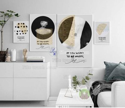 File tranh File bộ tranh treo hiện đại HD14210 (file gốc) chuẩn màu in