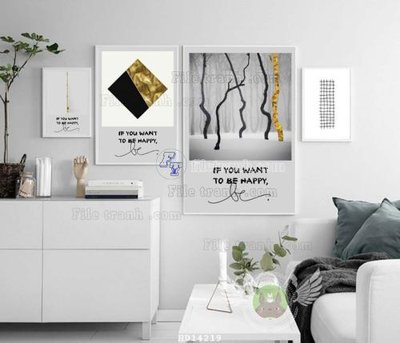 Tải file File bộ tranh treo hiện đại HD14219 (gốc) làm tranh treo tường