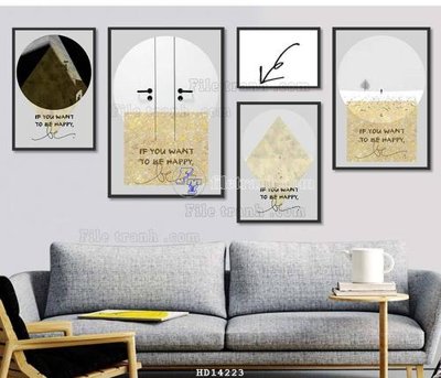 Download file gốc File bộ tranh treo hiện đại HD14223 (in mica) trang trí