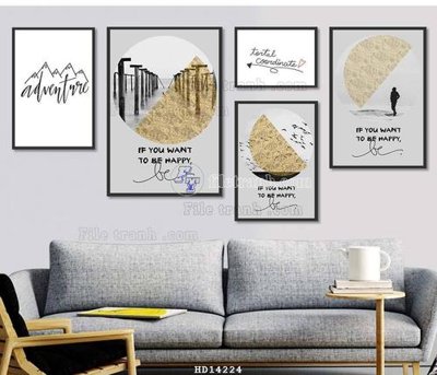 Tải file File bộ tranh treo hiện đại HD14224 (ảnh gốc) file AI/EPS