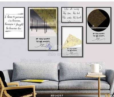 File gốc File bộ tranh treo hiện đại HD14257 (dành cho trang trí nội thất)