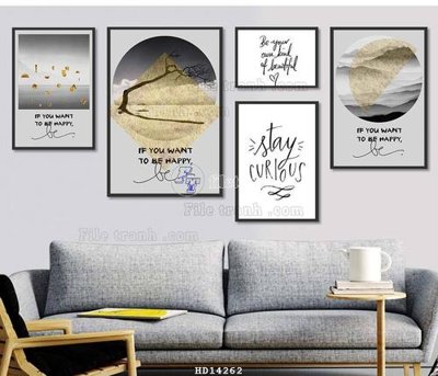 File gốc File bộ tranh treo hiện đại HD14262 (phong cách) châu Âu