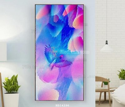 File tranh File bộ tranh treo hiện đại HD14296 (ảnh gốc) in trần nhà