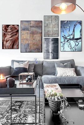 File in trần File bộ tranh treo hiện đại HD14352 (bản gốc) hoa văn