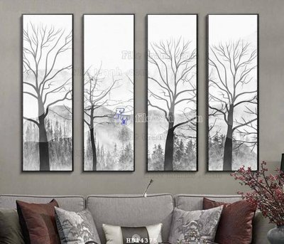 File tranh gốc File bộ tranh treo hiện đại HD14375 (bản đẹp) độc quyền