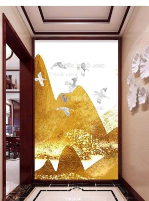 Download file gốc File bộ tranh treo hiện đại HD14395 (in mica) 3D