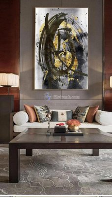 File gốc File bộ tranh treo hiện đại HD14483 (in lụa) tranh mã đáo