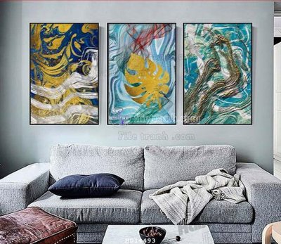 Tải file File bộ tranh treo hiện đại HD14493 (ảnh gốc) in gạch 3D