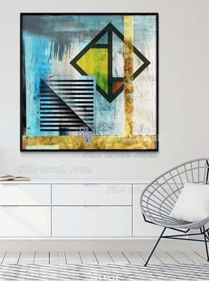 Ảnh gốc file in lụa File bộ tranh treo hiện đại HD14532 chi tiết