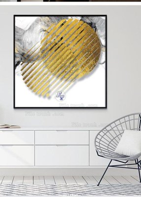 Download file File bộ tranh treo hiện đại HD14537 (gốc) in mica đèn LED