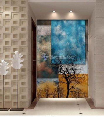 File tranh gốc PSD File bộ tranh treo hiện đại HD14539 còn nguyên layer