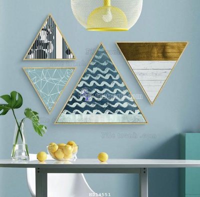 Ảnh gốc File bộ tranh treo hiện đại HD14551 (độ nét cao) in tráng gương