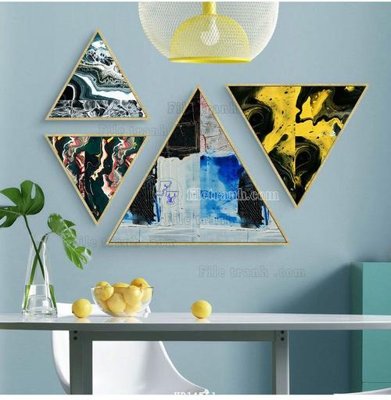 File tranh File bộ tranh treo hiện đại HD14561 (bản gốc) treo quán cafe