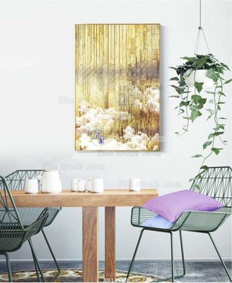 File gốc File bộ tranh treo hiện đại HD14600 (in lụa) hoa văn cổ điển