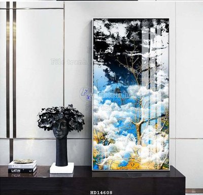 Tải file gốc in lụa File bộ tranh treo hiện đại HD14608 siêu nét