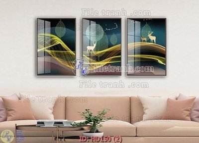 Tải file File tranh hiện đại HD150 (gốc) chủ đề hoa sen