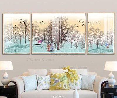 File gốc in tráng gương File tranh treo hiện đại HD17023 chi tiết