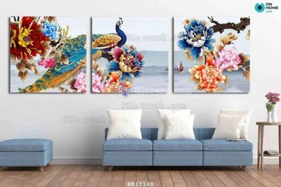 File gốc File tranh treo hiện đại HD17103 (in tráng gương) sang trọng