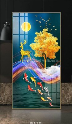 Ảnh gốc File tranh treo hiện đại HD17188 (độ nét cao) in tráng gương